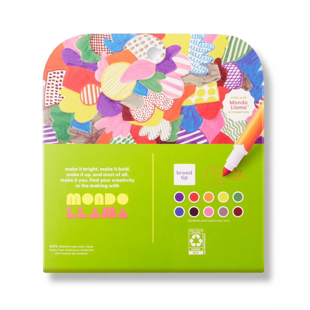 10ct Markers Broad Tip Classic Colors - Mondo Llama™