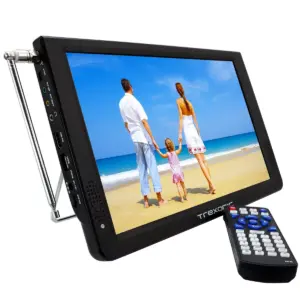 Trexonic Ultra Lightweight Rechargeable Widescreen 12in LED Portable TV