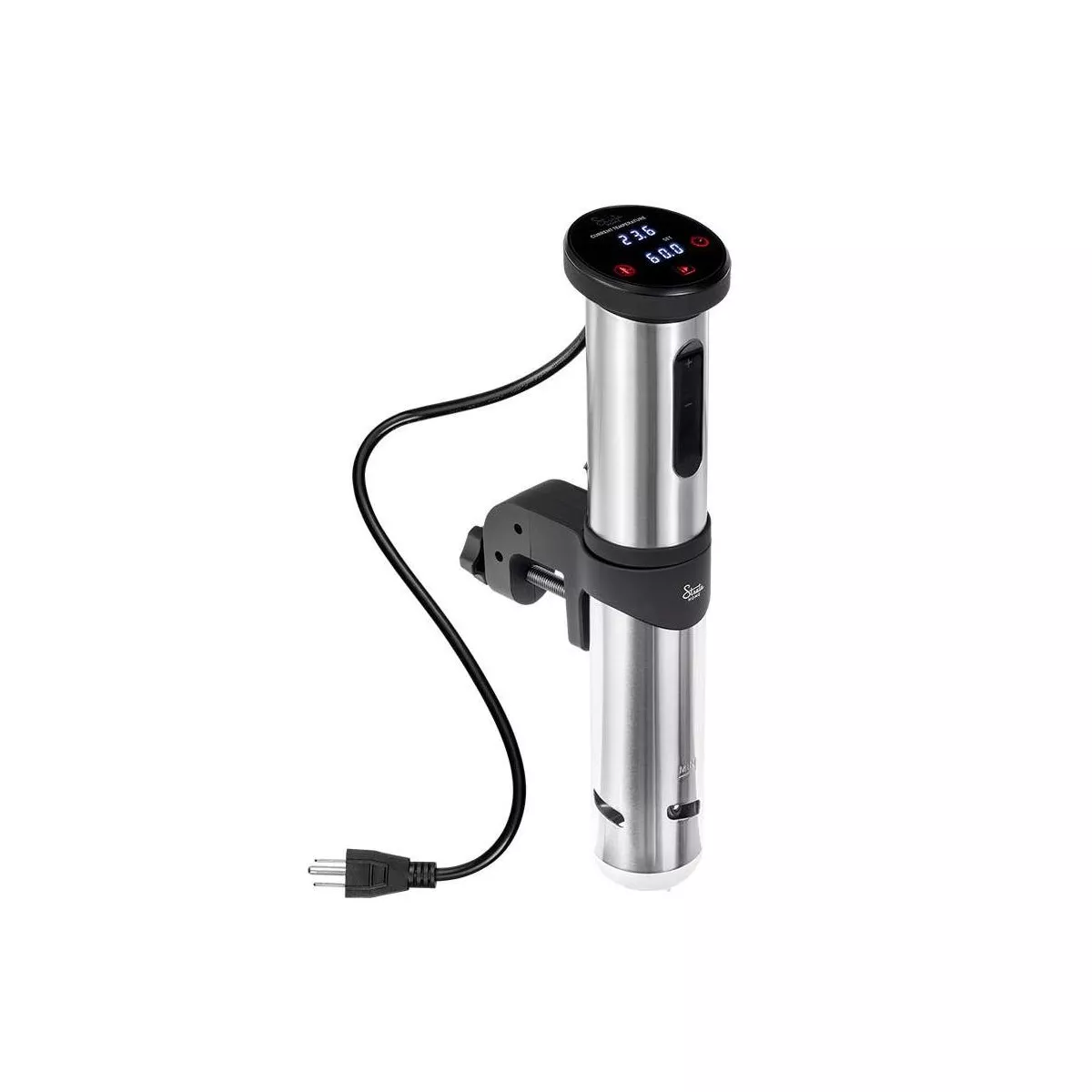 Monoprice Sous Vide Immersion Cooker 1100W - Black/Silver With Adjustable Clamp, Quite Motor, and Simple Controls - From Strata Home Collection