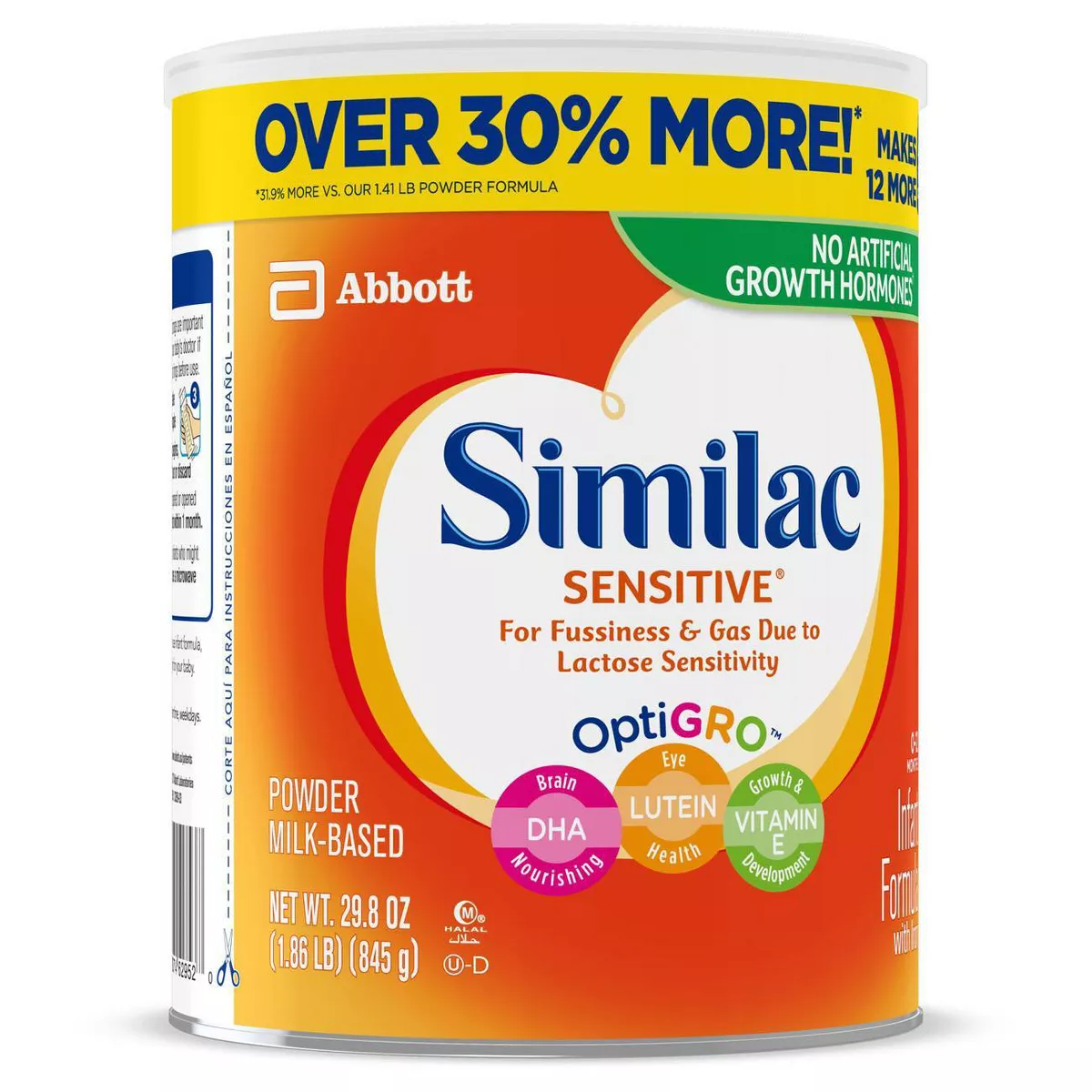 Similac Sensitive for Fussiness and Gas Infant Formula with Iron Powder - 29.8oz