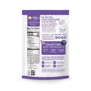 HappyBaby Organic Greek Yogis Blueberry & Purple Carrot Baby Snacks -1oz