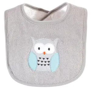 Hudson Baby Unisex Baby Cotton Terry Drooler Bibs with Fiber Filling, Neutral Woodland, One Size