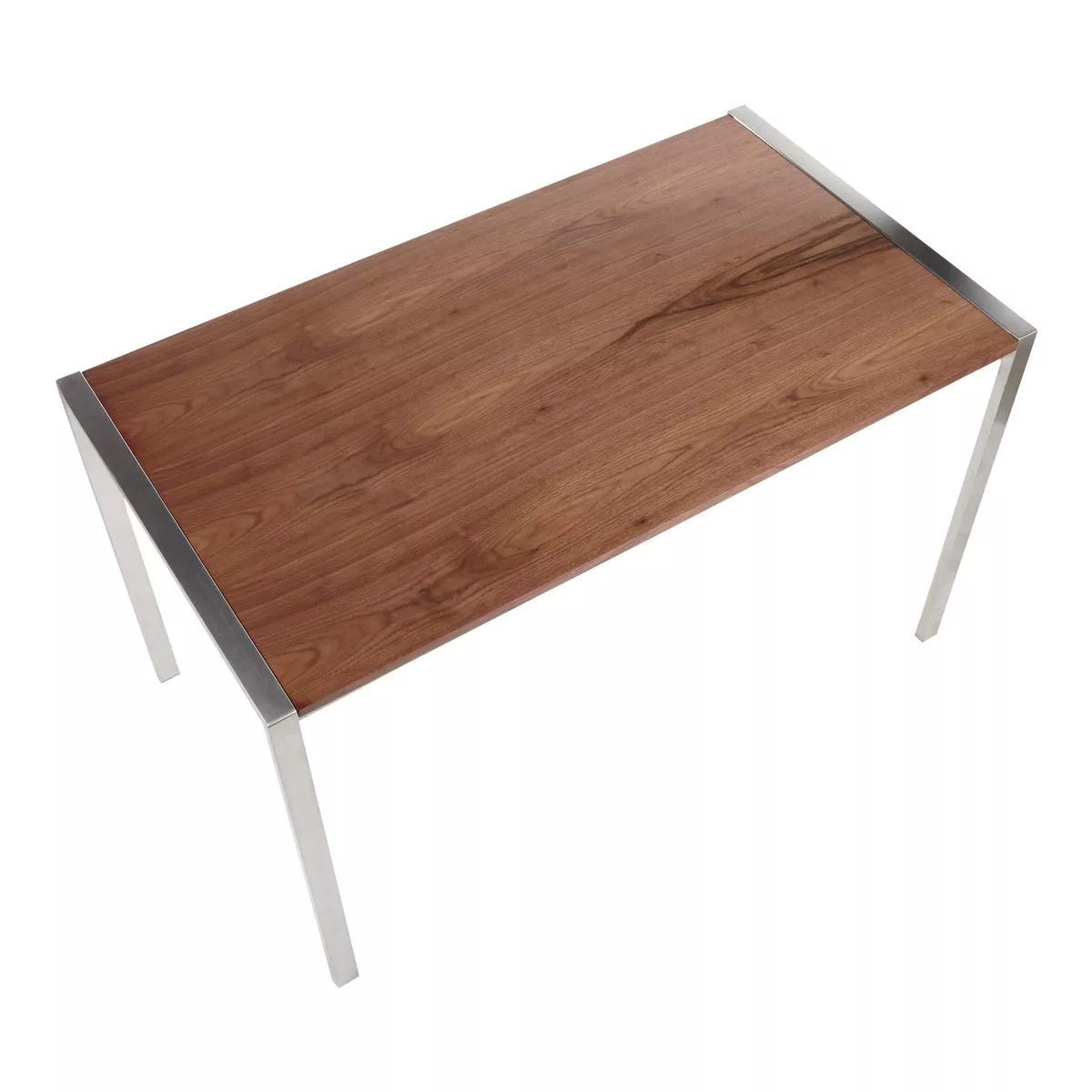 Fuji Modern Dining Table Silver/Brown - LumiSource