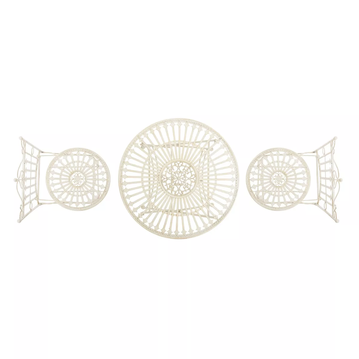 Belen 3pc Bistro Set - White - Safavieh