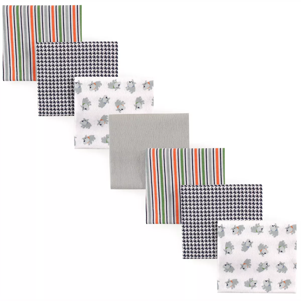 Luvable Friends Baby Boy Cotton Flannel Receiving Blankets, Dog, One Size