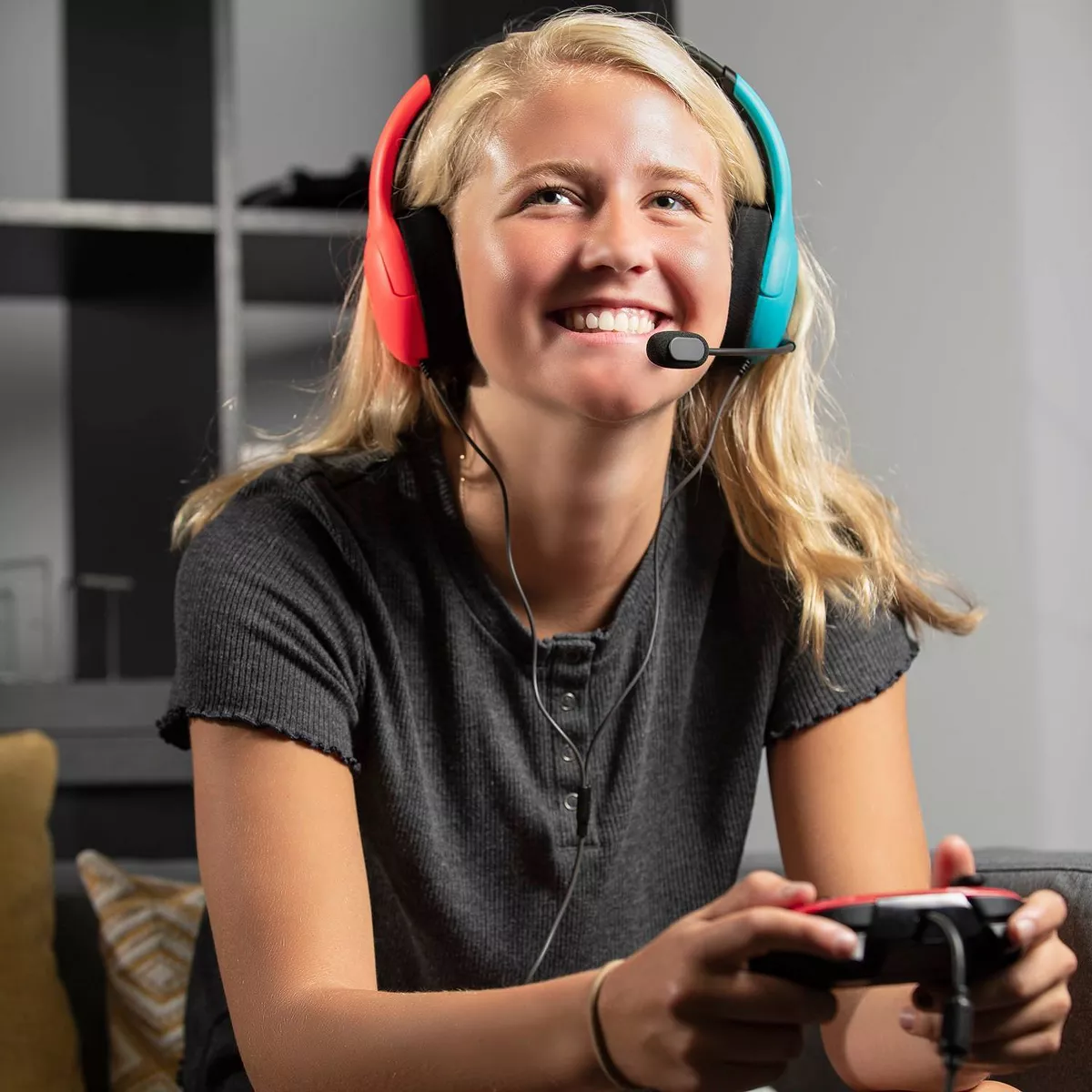 LVL 40 Wired Gaming Headset for Nintendo Switch - Blue/Red
