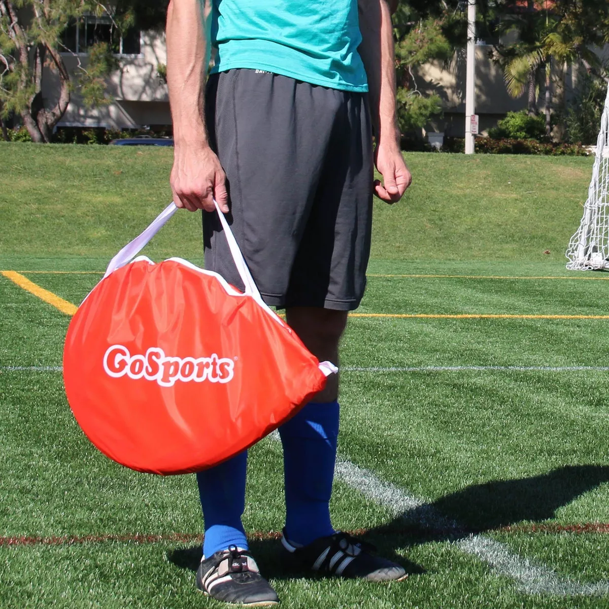 GoSports Portable Pop Up Soccer Goals for Backyard, Kids, and Adults, 6 Feet Wide, Set of 2 Nets with Agility Training Cones and Carrying Case