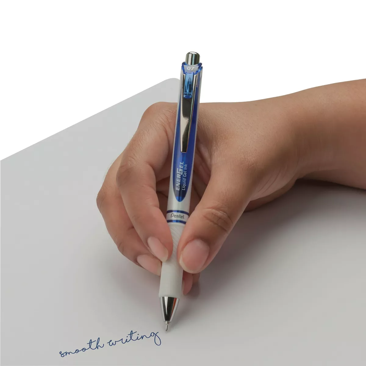 Pentel EnerGel Pearl Gel Pens, Blue Ink, Dozen BLN77PW-C