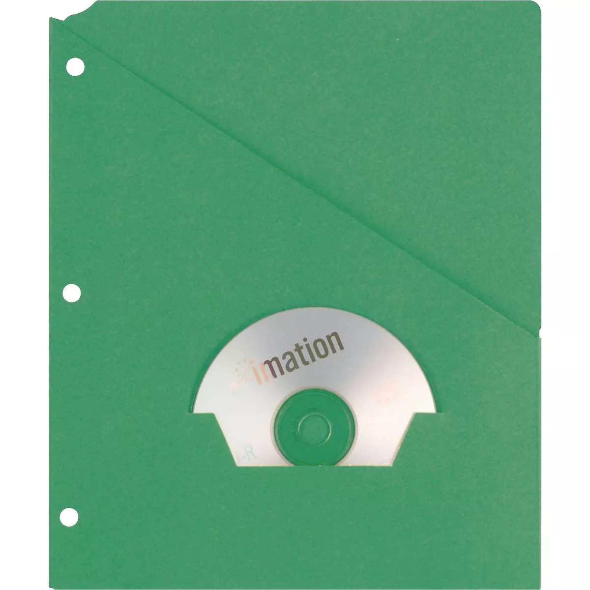 Pendaflex Essentials Essentials Slash Pocket Project Folders 3 Holes Letter Green 25/Pack 32925