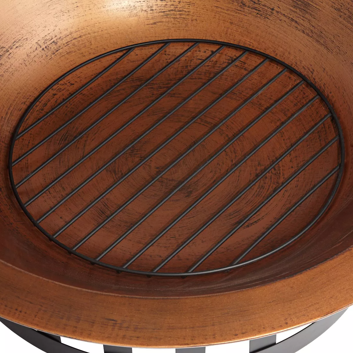 John Timberland Copper and Black Outdoor Fire Pit Round 40