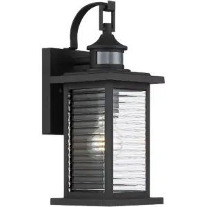 John Timberland Modern Outdoor Wall Light Fixture Textured Black 13 3/4