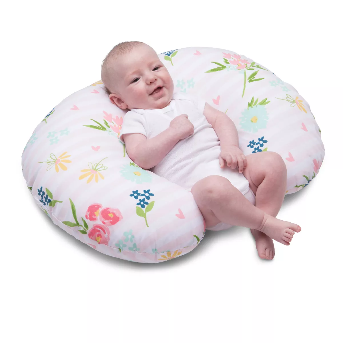 Boppy Original Feeding and Infant Support Pillow - Floral Stripes