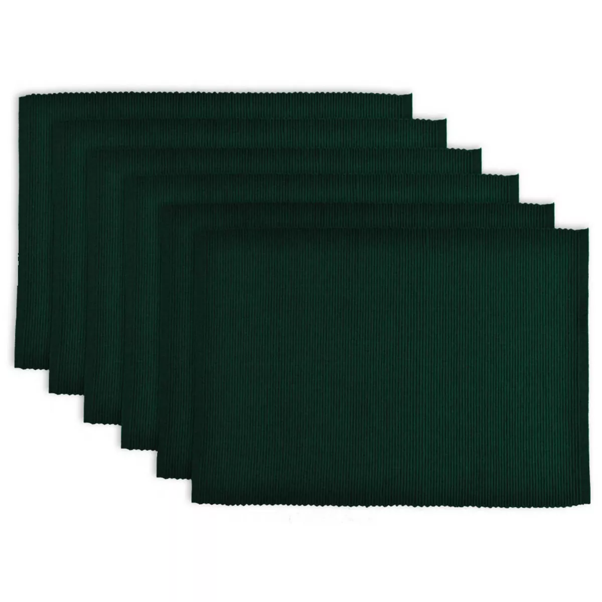 Set of 6 Nautical Ribbed Placemat Blue - Design Imports