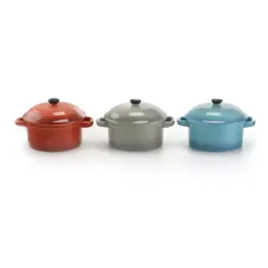 Crock Pot Pembury 3 Piece 9.6 Ounce Stoneware Assorted Casserole Dish Set