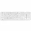 Macally Ultra Slim Metal USB-A Wired Full Keyboard - White