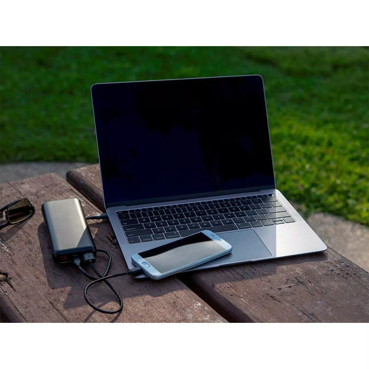 Monoprice EZ Read USB Power Bank - Black, 20,000mAh, 2-Port Up to 18W PD (3A) Output For iPhone, Android, and Galaxy Devices - Obsidian Speed Plus