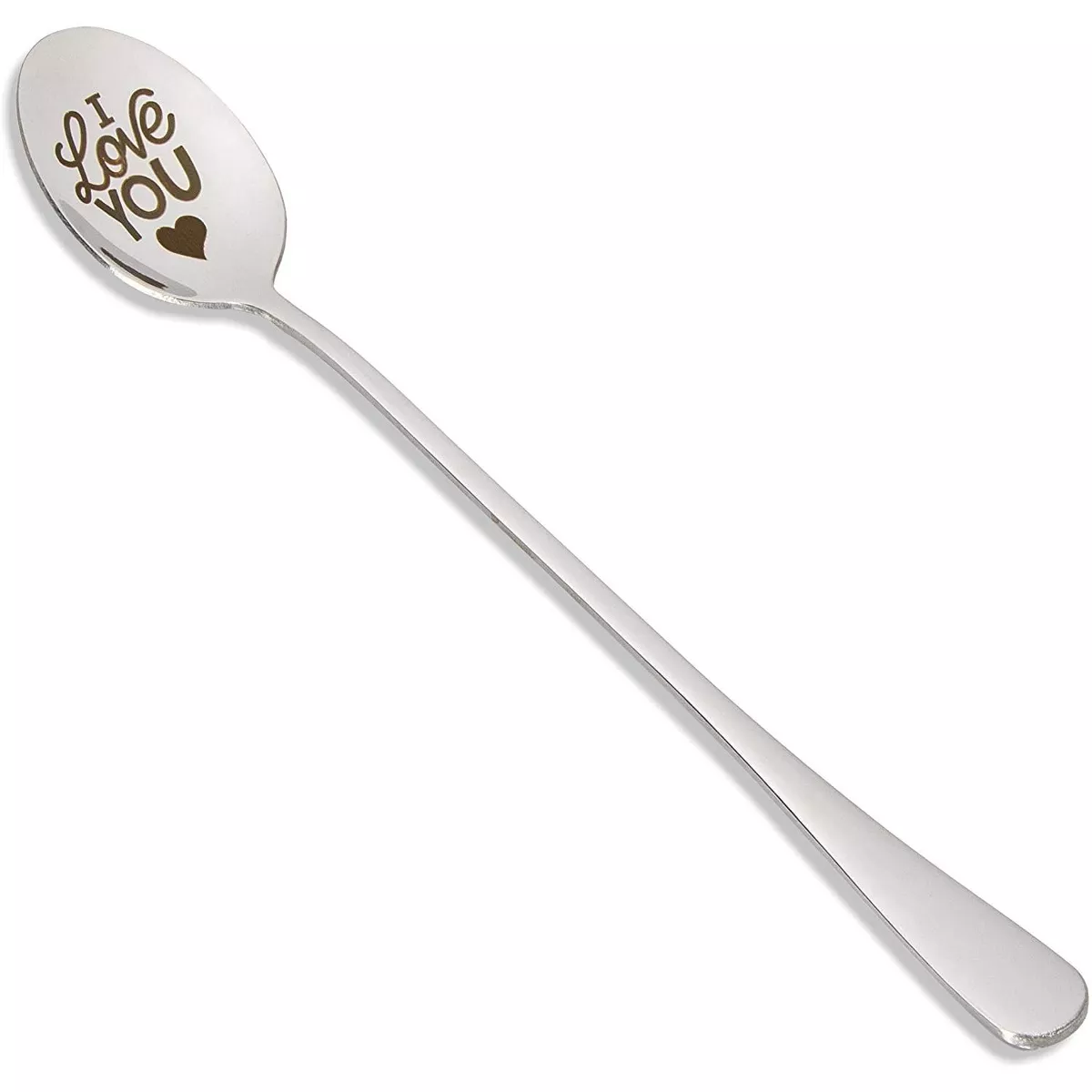 Stainless Steel Spoon, I Love You (7.8 Inches)