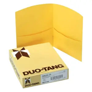 Oxford Contour Two-Pocket Recycled Paper Folder 100-Sheet Capacity Yellow 5062570