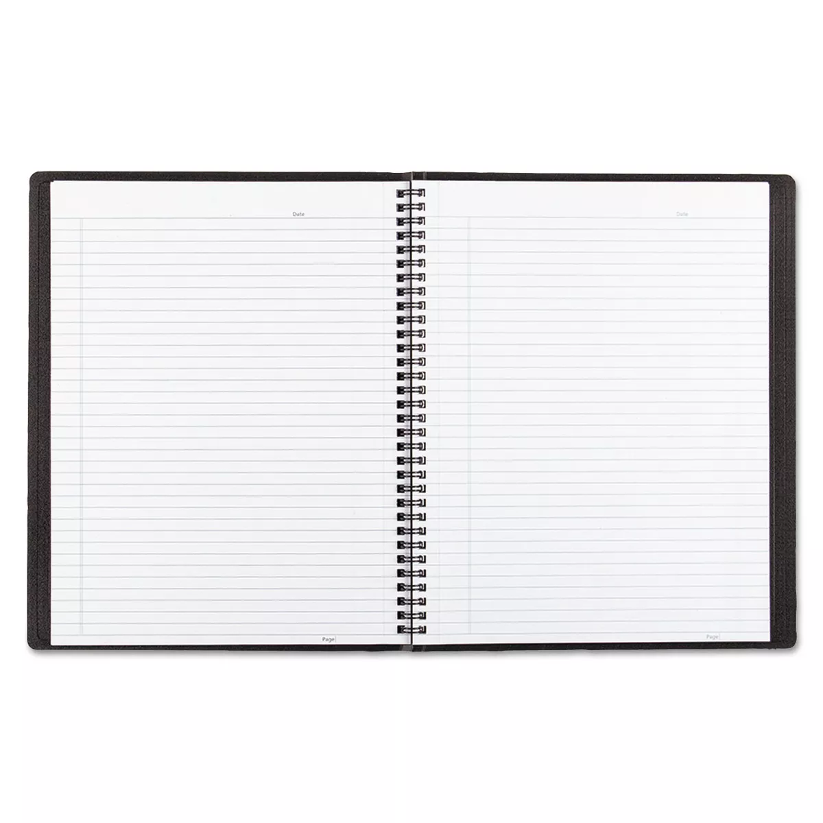 Blueline Poly Cover Notebook 8 1/2 x 11 Ruled Twin Wire Bound Black Cover 80 Sheets B4181