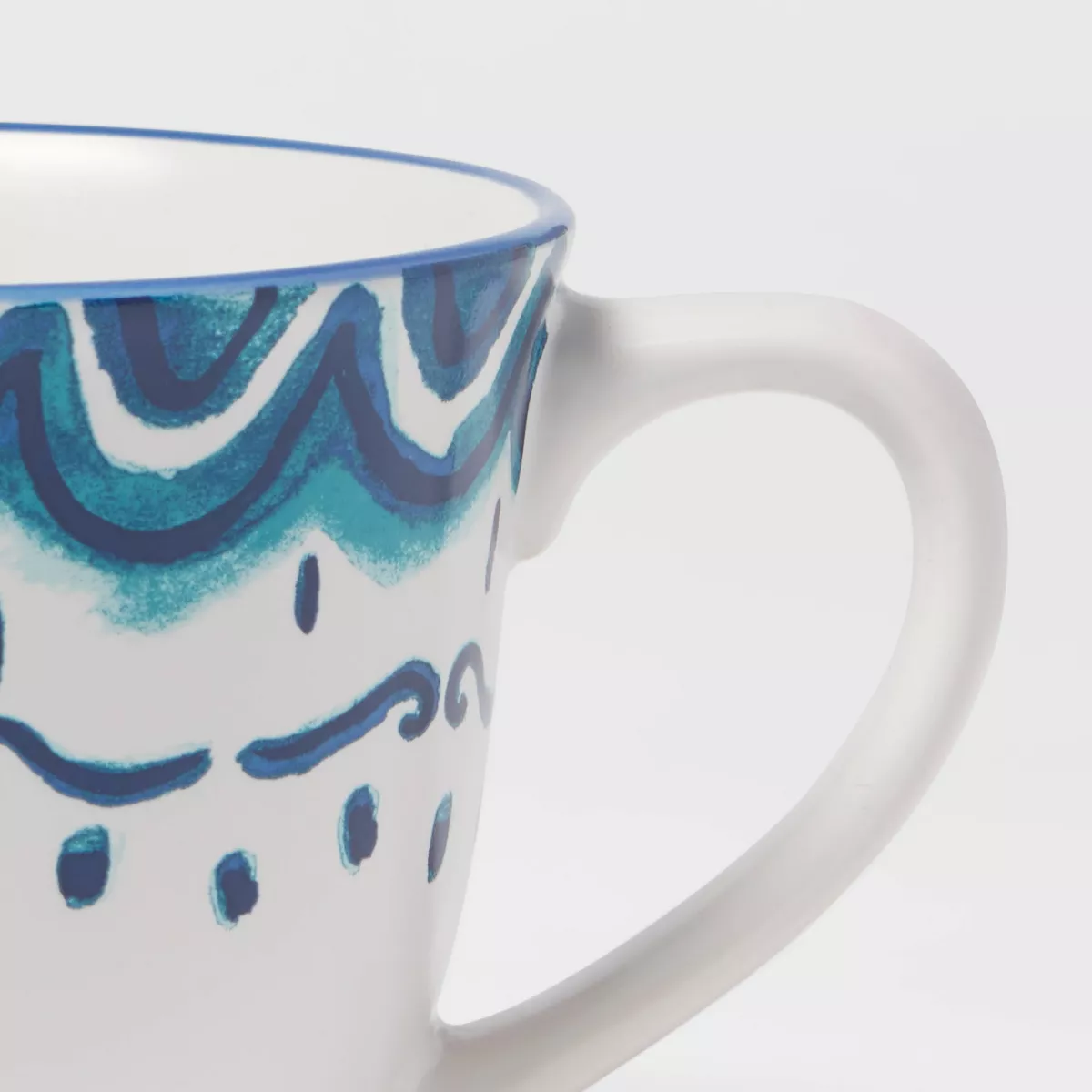 2pc Stoneware Blue Print Cup and Saucer Set - Opalhouse™