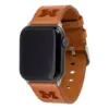 NCAA Michigan Wolverines Apple Watch Compatible Leather Band 42/44mm - Tan