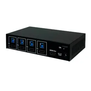 Monoprice Blackbird Quad Multiview HDMI Seamless KVM Switch With USB 3.0, 1080p/60fps, Plug And Play