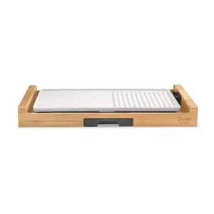 Goodful By Cuisinart Bamboo and Ceramic Full Size Grill and Griddle - White - GG1500GF