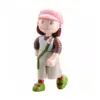 HABA Little Friends Elise - 4" Dollhouse Toy Figure with Pink Hat