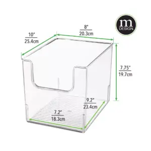 mDesign Plastic Food Storage Organizer Bin for Kitchen, 8