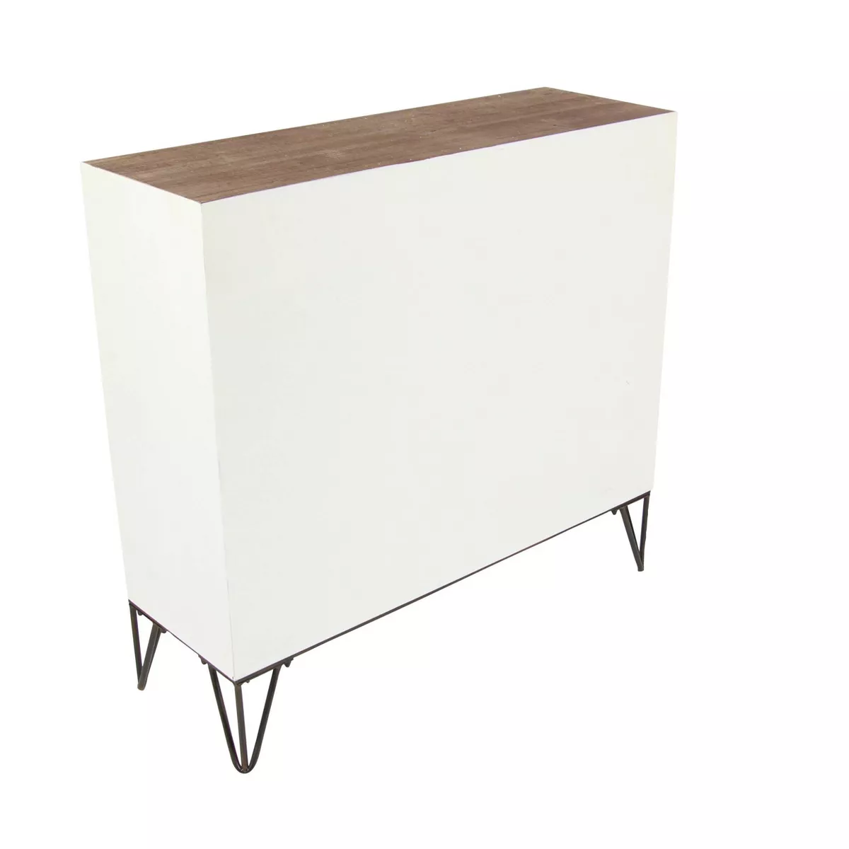 Wood and Metal 7 Drawer Buffet White/Black - Olivia & May