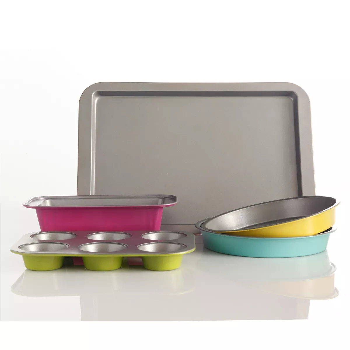 Gibsone Home Color Splash Lyneham 5 pc Carbon Steel Bakeware Set