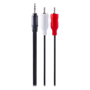 Philips 6' Y-Adapter Audio Cable. 3.5MM - Red/White