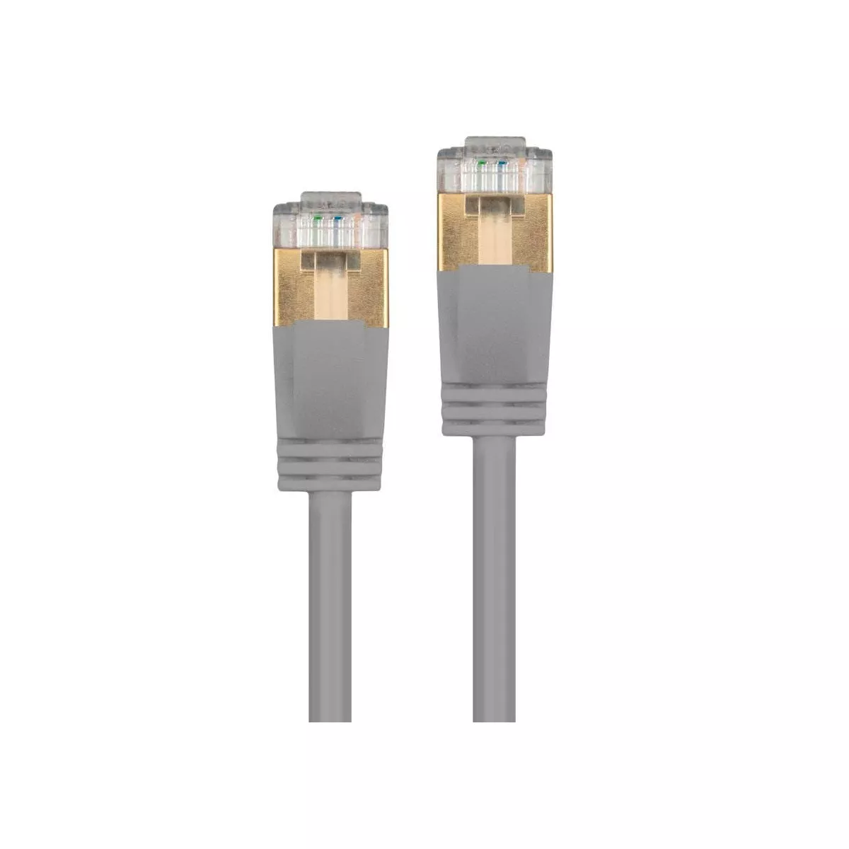 Monoprice SlimRun Cat6A Ethernet Patch Cable - Network Internet Cord - RJ45, Stranded, STP, Pure Bare Copper Wire, 36AWG, 30ft, Gray