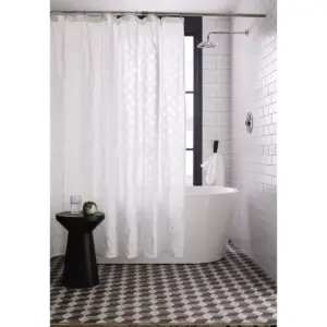 Dots Pattern Opaque Shower Curtain White - Project 62™