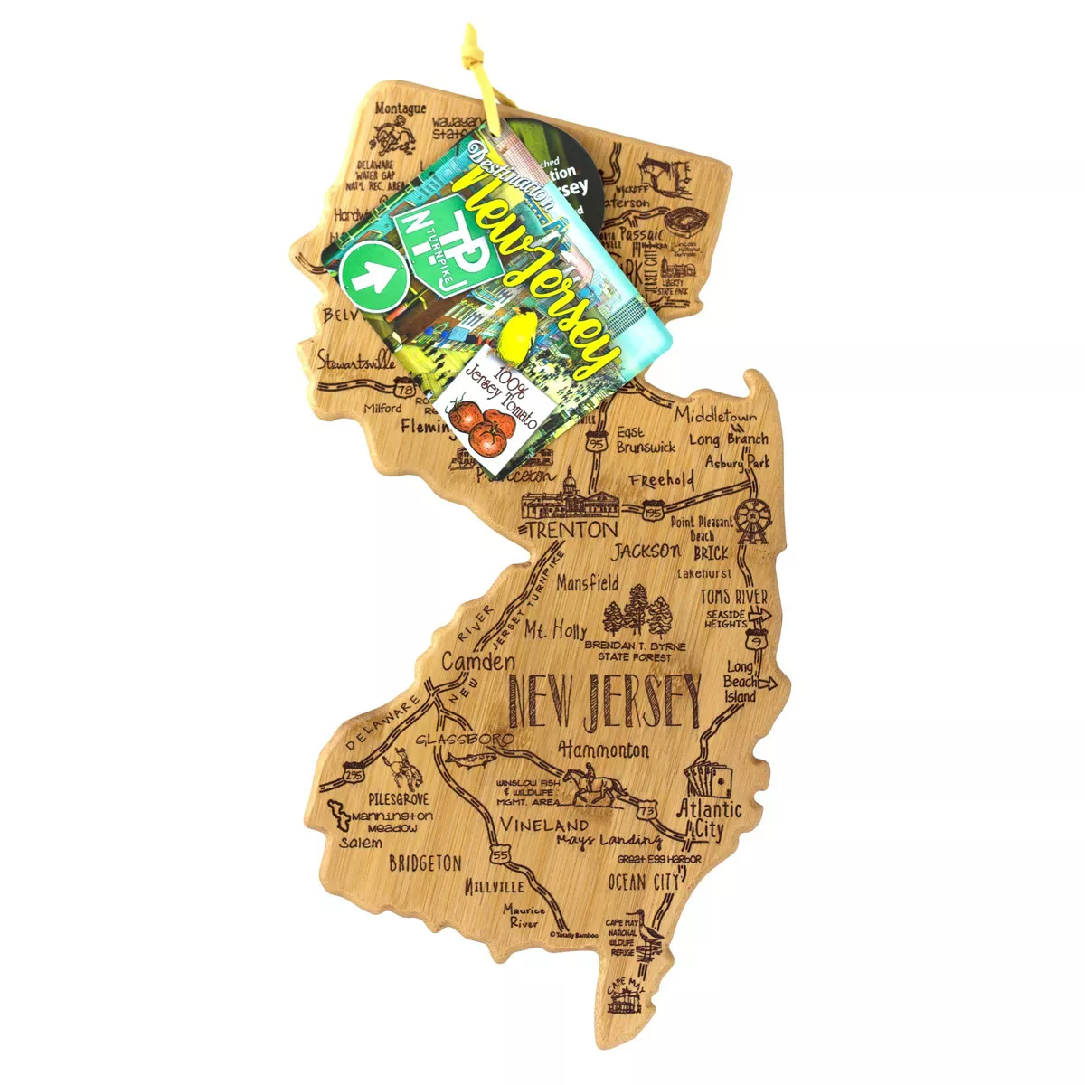 Totally Bamboo Destination New Jersey Serving and Cutting Board