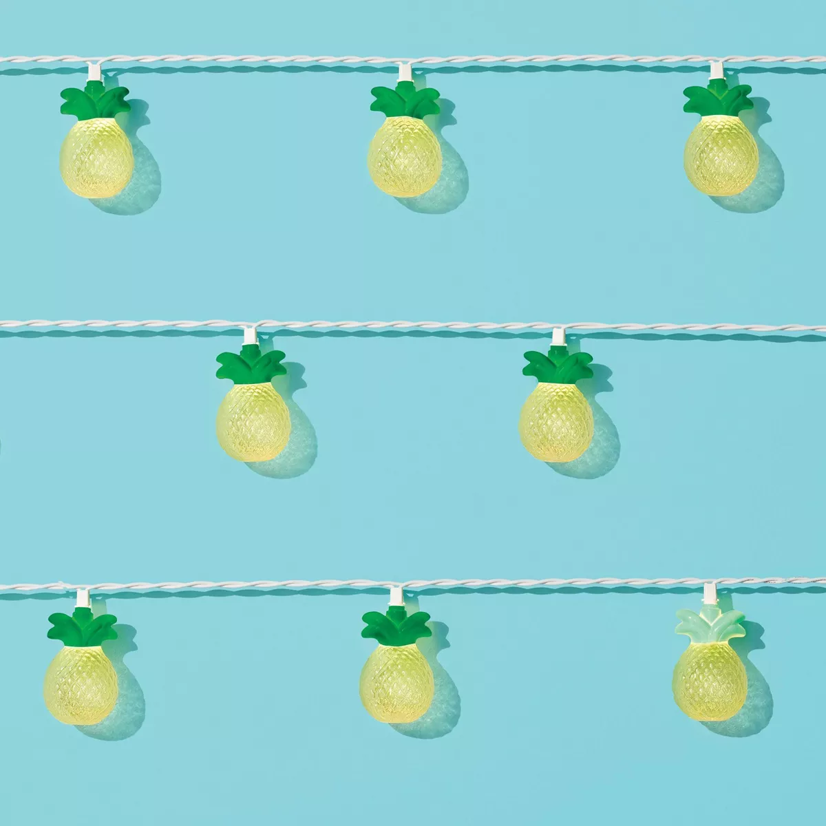 10ct Incandescent Mini Lights with Frosted Pineapples - Sun Squad™