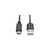 Tripp Lite 3ft USB 2.0 Hi-Speed Cable A Male to USB Type-C USB-C Male - USB for Ultrabook, Computer, Notebook - 60 MB/s - 3 ft - 1 x Type A Male USB