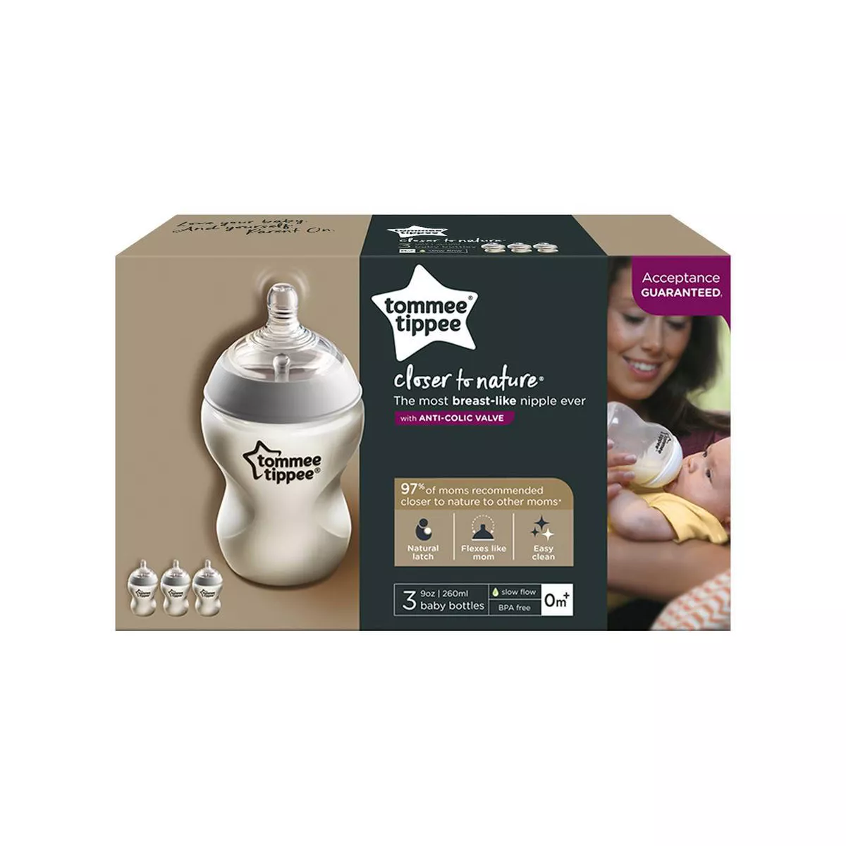 Tommee Tippee Closer to Nature Baby Bottle - 3pk - 9oz