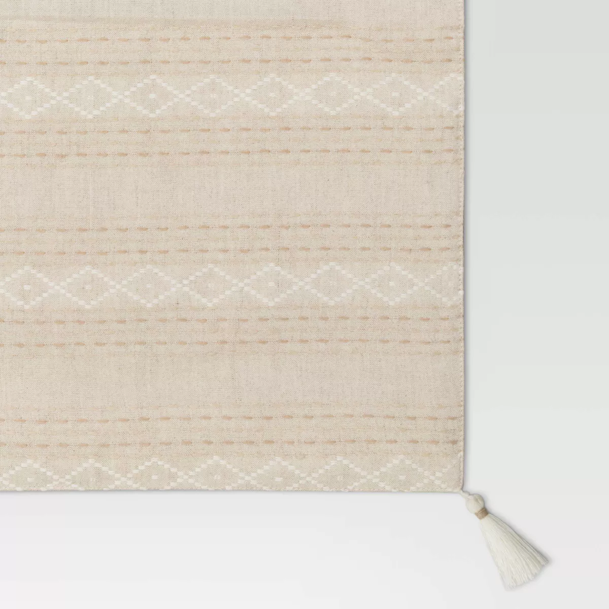 Cotton Printed Placemat with Tassels Beige - Threshold™