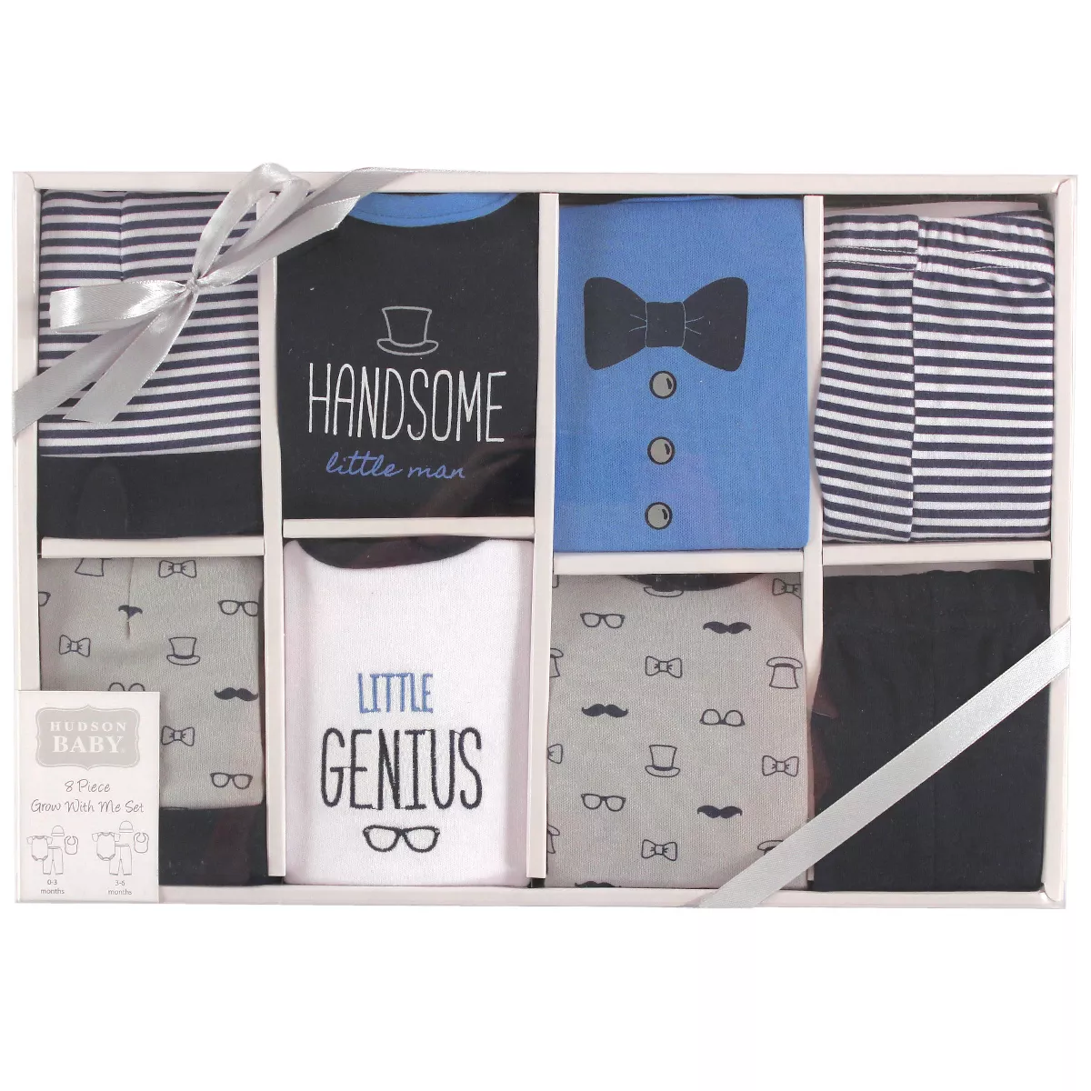 Hudson Baby Infant Boy Layette Boxed Giftset, Handsome, 0-6 Months