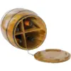 Vintiquewise Wine Barrel 4 Sectional Crate With Removable Head Lid