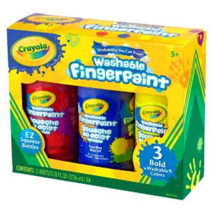 Crayola 3ct 8oz Washable Fingerpaint - Bold Colors