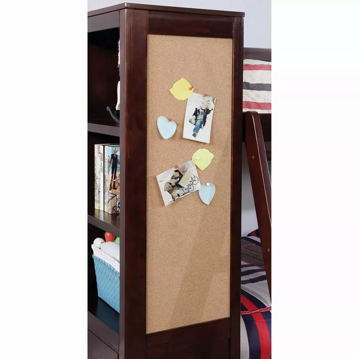Twin Over Twin Kids' Emma Bunk Bed Dark Walnut - ioHOMES