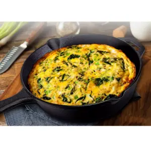 Cuisinel Versatile Conveniently Pre-Seasoned Cast Iron Cooking Skillet Pan with Tempered Glass Lid, 10-Inch
