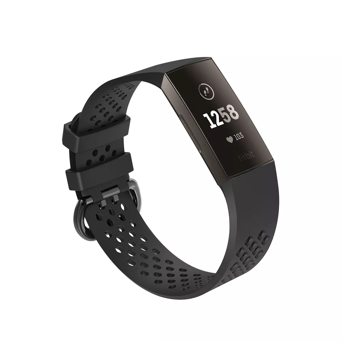 Insten Soft TPU Rubber Replacement Band For Fitbit Charge 4 & Charge 3, Black