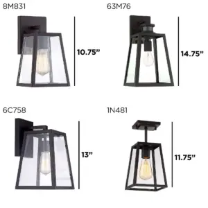 John Timberland Modern Outdoor Ceiling Light Fixture Mystic Black 6