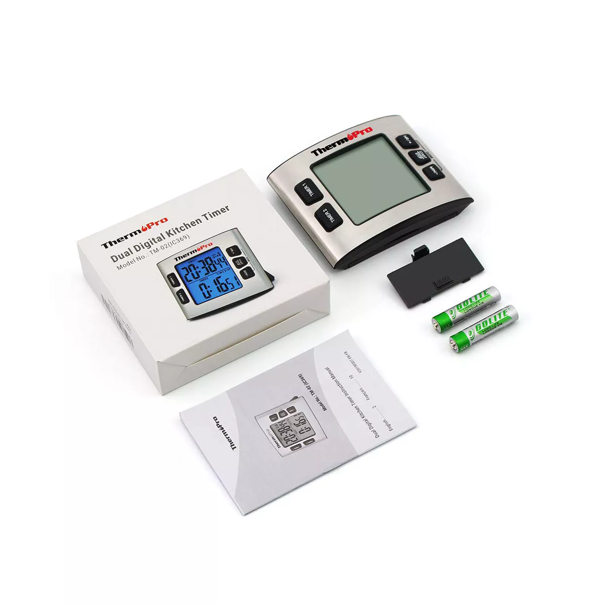 ThermoPro TM02 Dual Digital Kitchen Timer