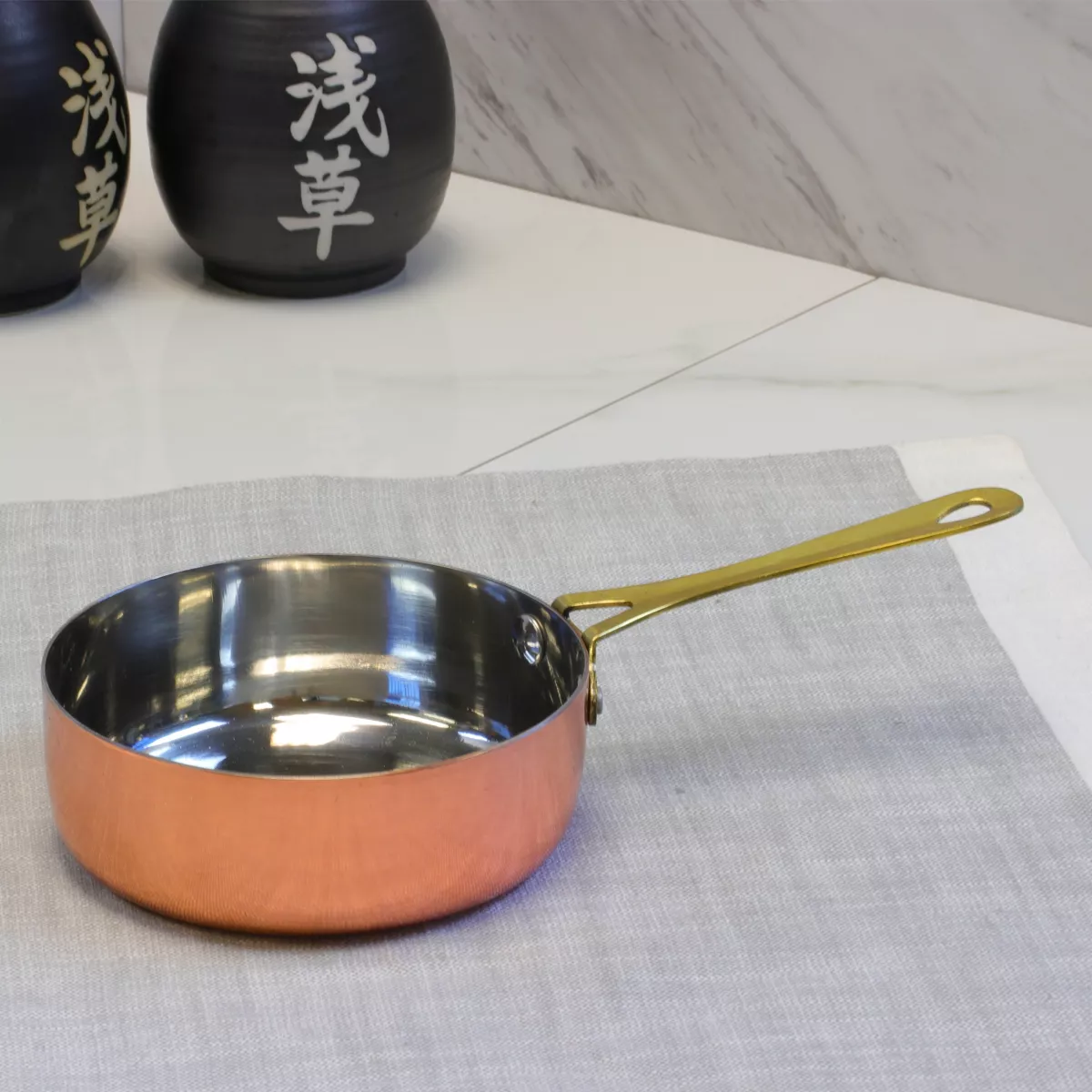 Gibson Home Rembrandt 4.7 Inch Stainless Steel Mini Frying Pan in Copper