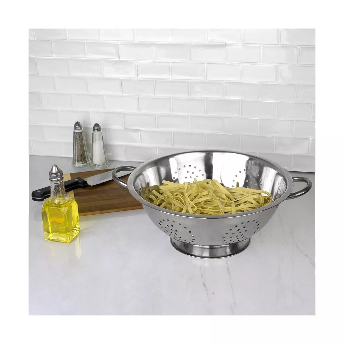 Home Basics 8 QT Stainless Steel Deep Colander