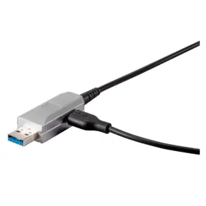 Monoprice USB-A to USB-A Female 3.0 Extension Cable - 164.0 Feet - Silver | Fiber Optic - SlimRun
